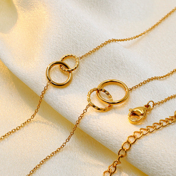 Gold Bracelet for Women Geometric Double-loop Bracelet Women's Jewelry