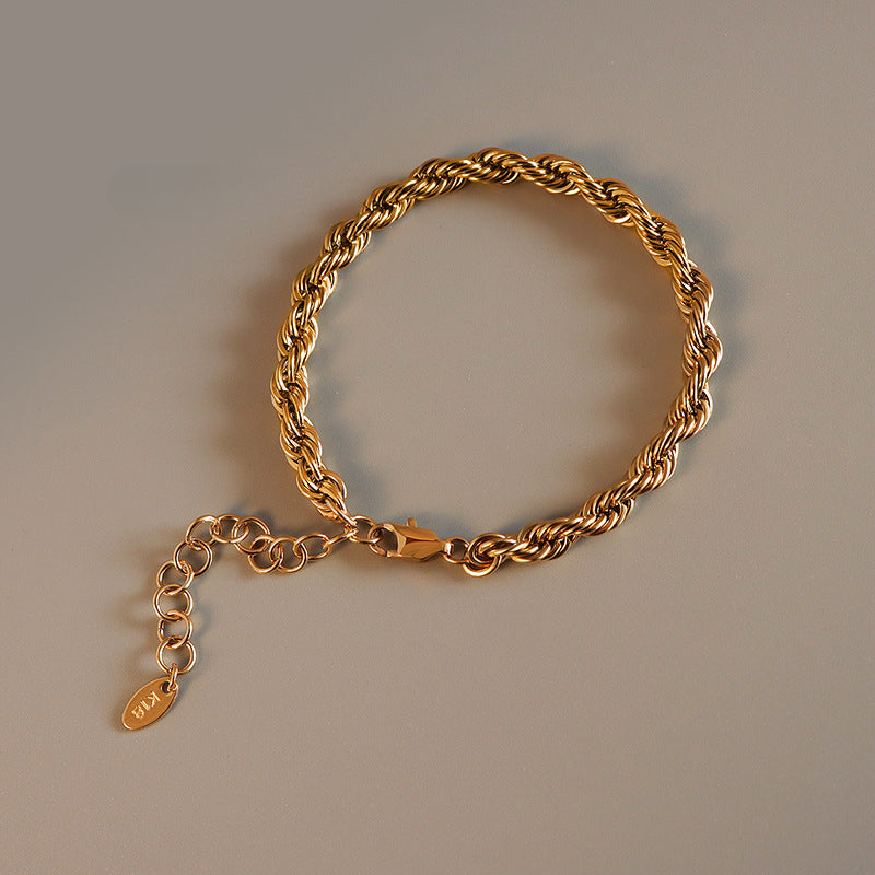 Bracelet for Women Gold Twist Bracelet Elegance Women's Jewelry