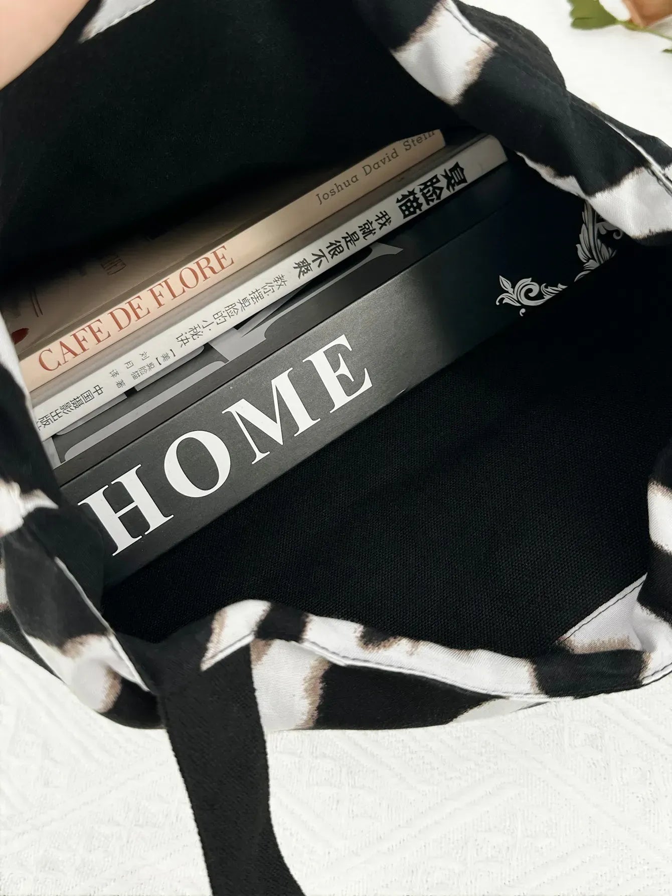 Floral Zebra Print Canvas Tote Bags Reusable Grocery Women Shoulder Crafts Shopping Gifts Handbag for Women Girls Birthday