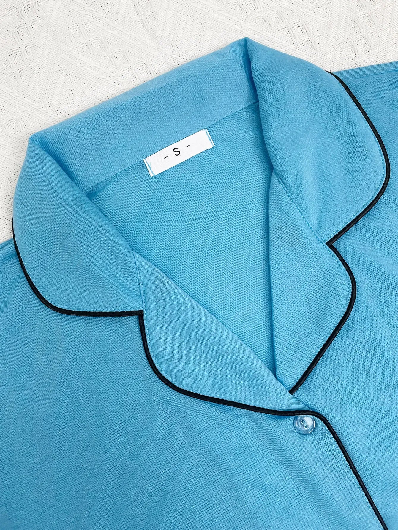 Summer Women's Pajamas Sets Short Sleeve Notched Collar Front Button Top & Elastic Waist Shorts Home Suit Loungewear Sleepwear