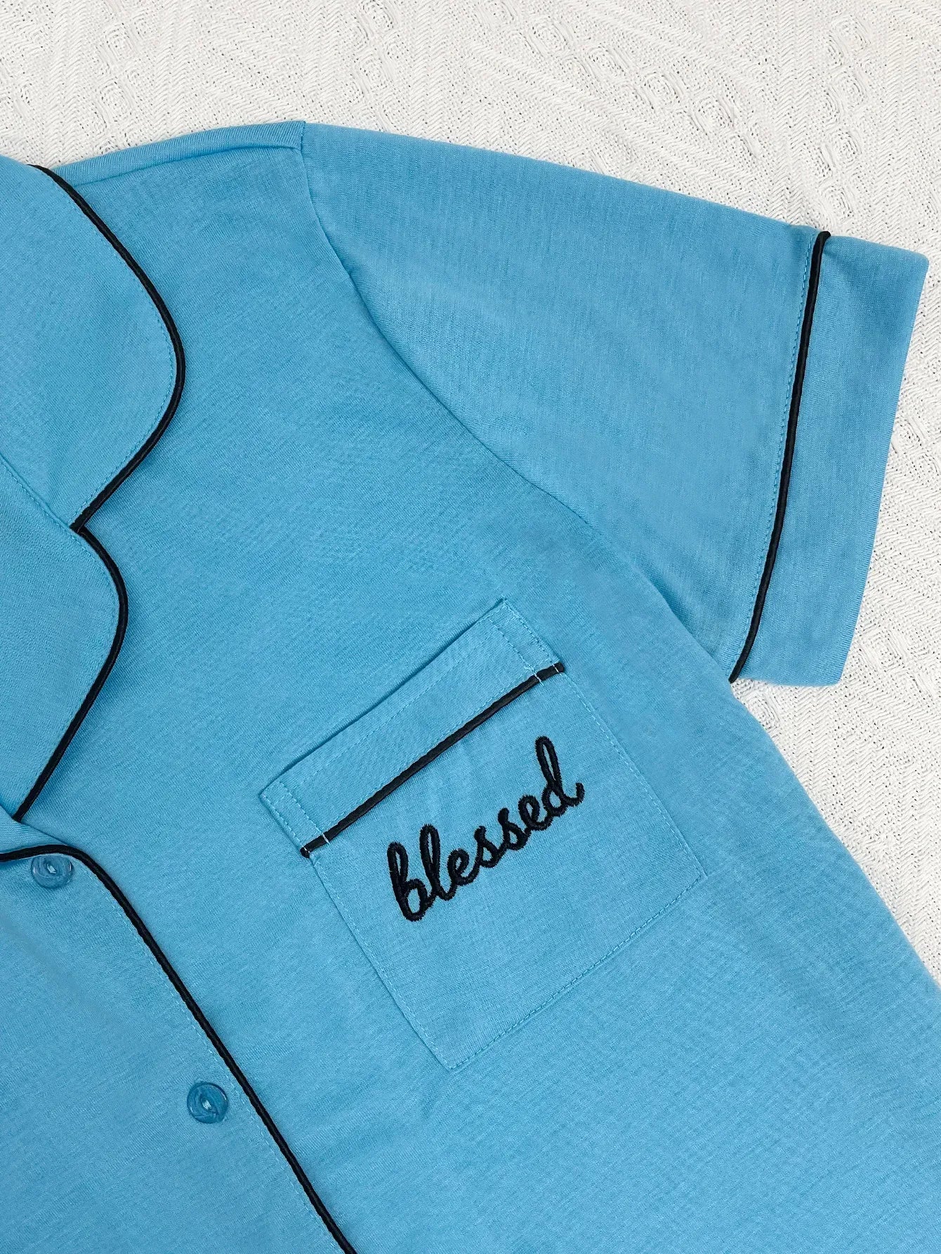 Summer Women's Pajamas Sets Short Sleeve Notched Collar Front Button Top & Elastic Waist Shorts Home Suit Loungewear Sleepwear