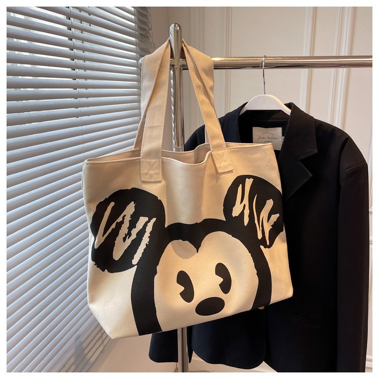 2025 new canvas bag, women's crossbody shoulder bag, tote bag, book bag, versatile large capacity, student class bag, tutoring bag, fashionable