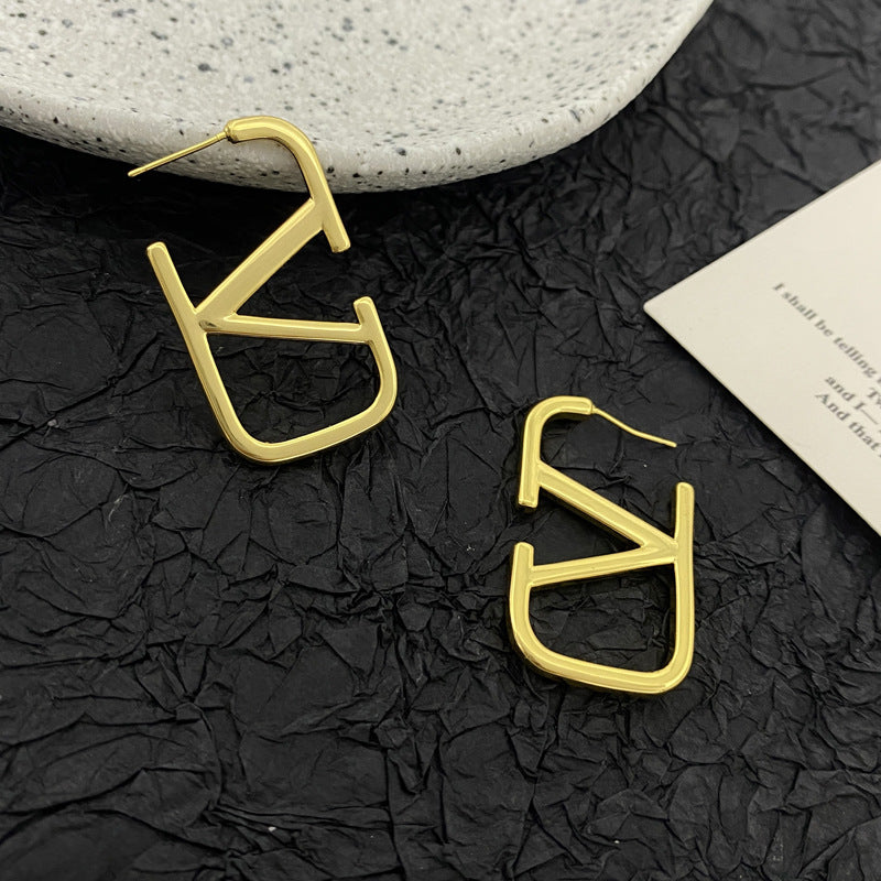Earrings for Women Letter Geometric Gold Earrings Women's Jewelry