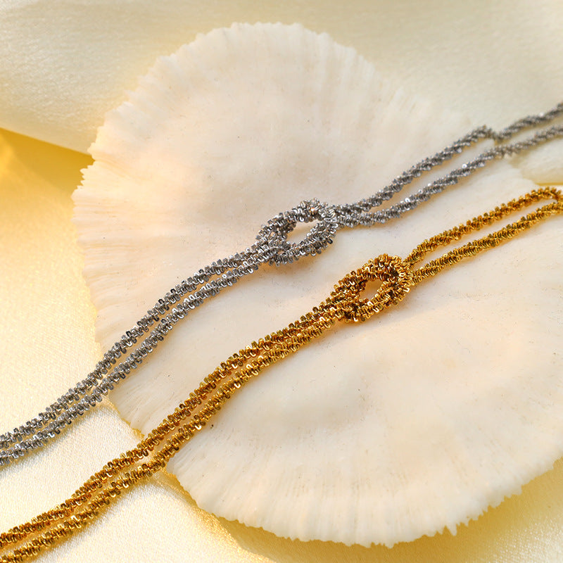 Gold Bracelet for Women Geometric Knotted Bracelet Silver Women's Jewelry