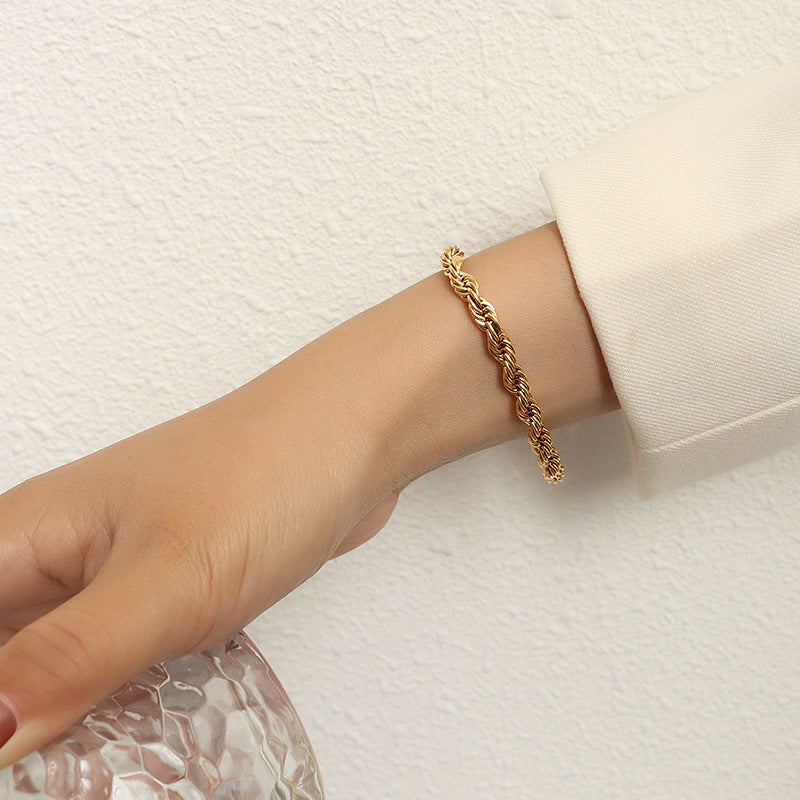 Bracelet for Women Gold Twist Bracelet Elegance Women's Jewelry