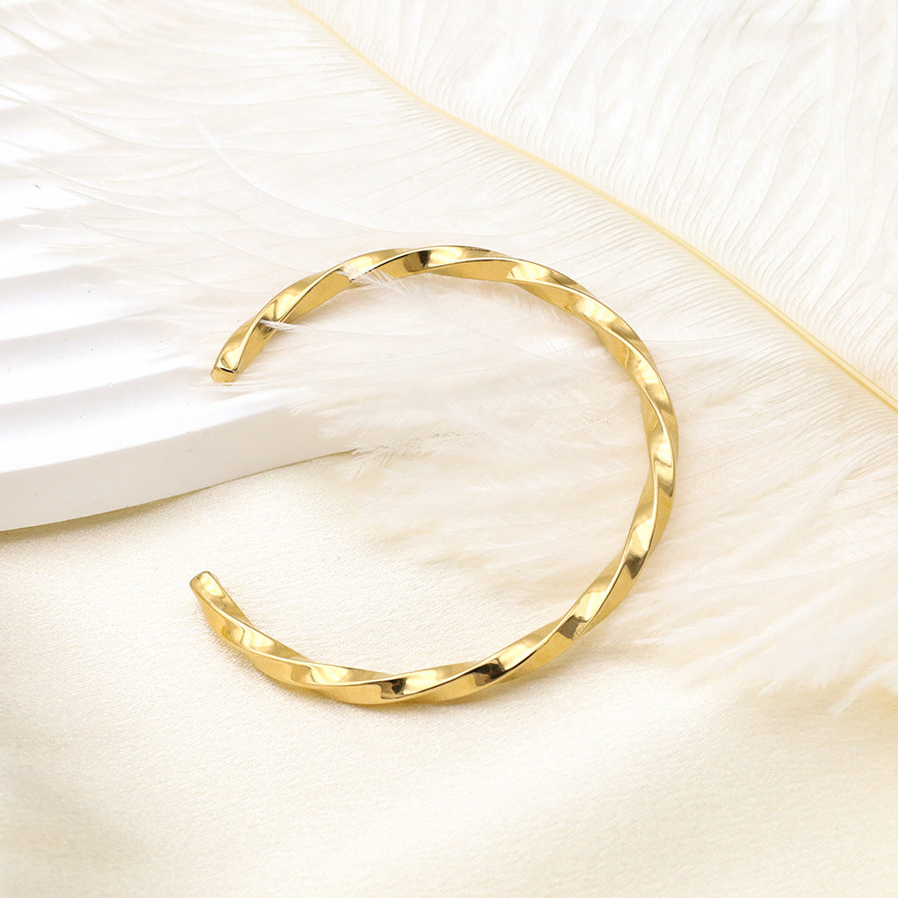 Bracelet for Women Gold C-shaped Opening Bracelet Silver Tennis Bracelets
