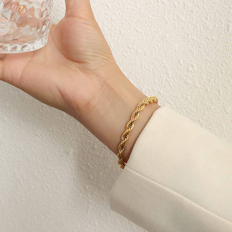 Bracelet for Women Gold Twist Bracelet Elegance Women's Jewelry