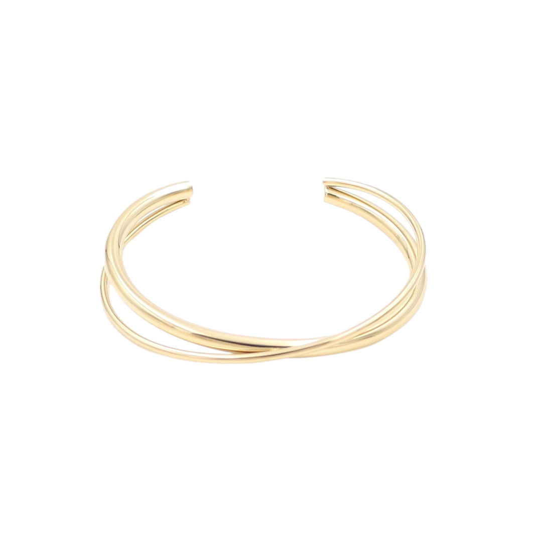 Gold Bracelet for Women Plain Opening Bracelets Silver Women's Jewelry