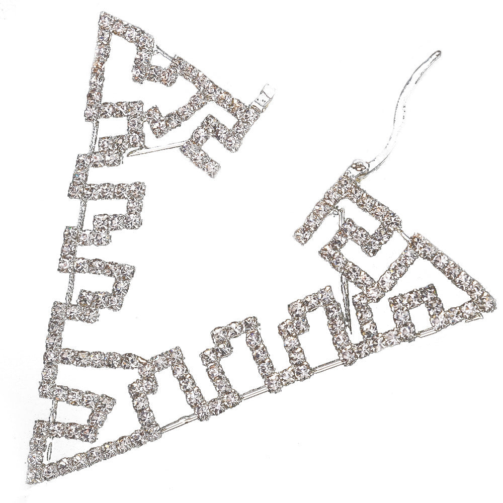 Earrings for Women Triangular Geometric Earrings Silver Women's Jewelry