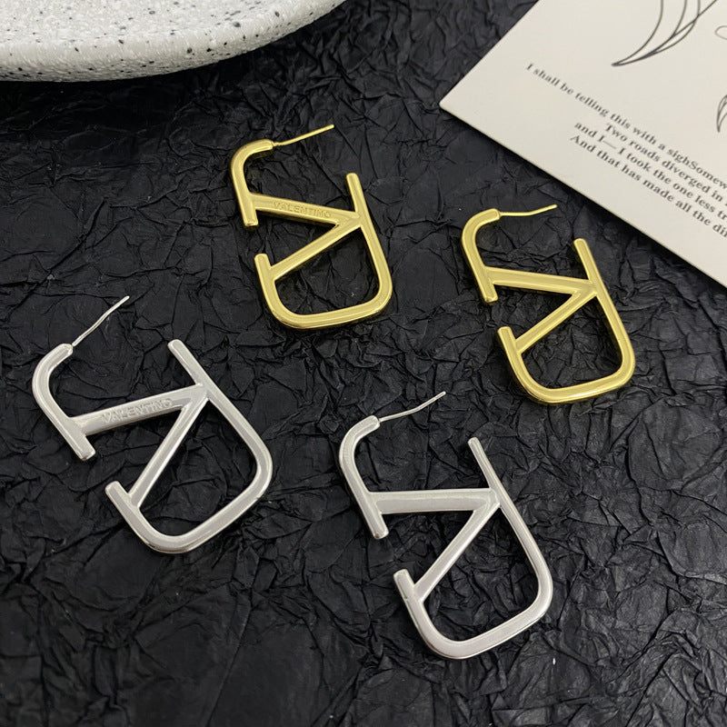 Earrings for Women Letter Geometric Gold Earrings Women's Jewelry