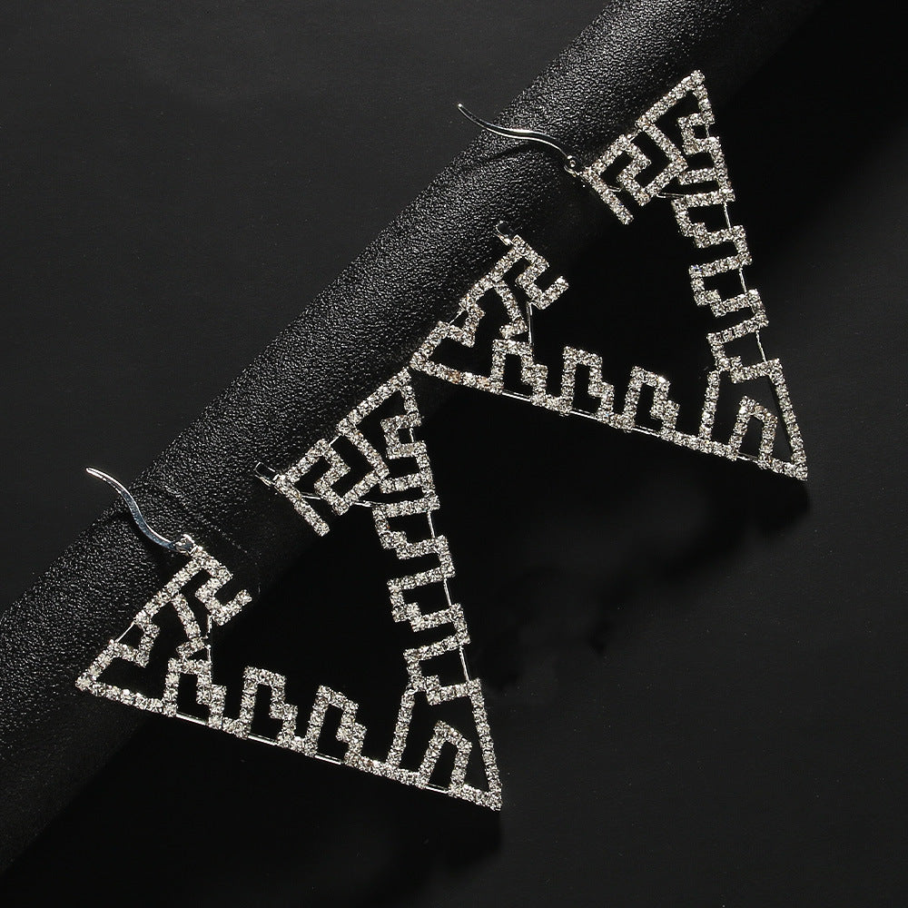 Earrings for Women Triangular Geometric Earrings Silver Women's Jewelry