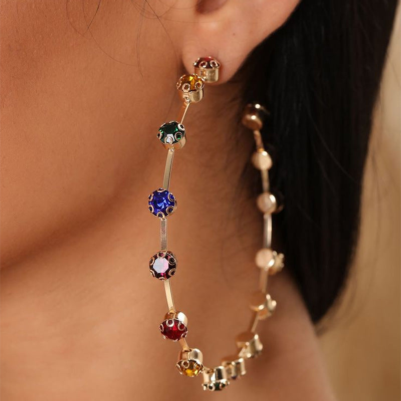 Earrings for Women Rainbow Crystal Drop Earrings