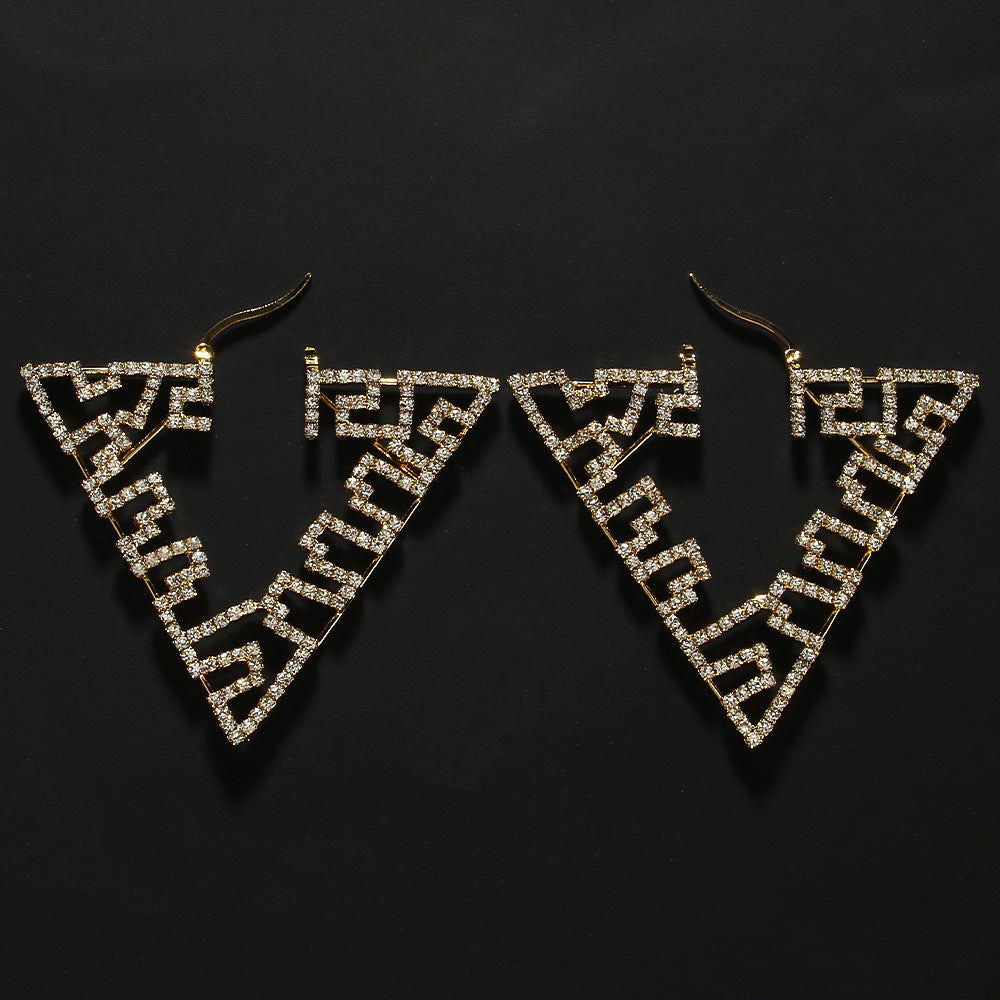 Earrings for Women Triangular Geometric Earrings Silver Women's Jewelry