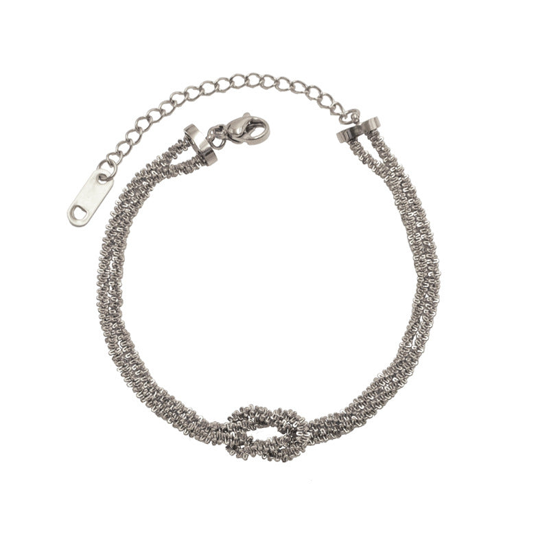 Gold Bracelet for Women Geometric Knotted Bracelet Silver Women's Jewelry