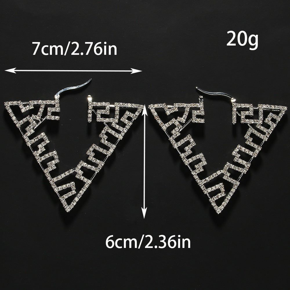 Earrings for Women Triangular Geometric Earrings Silver Women's Jewelry