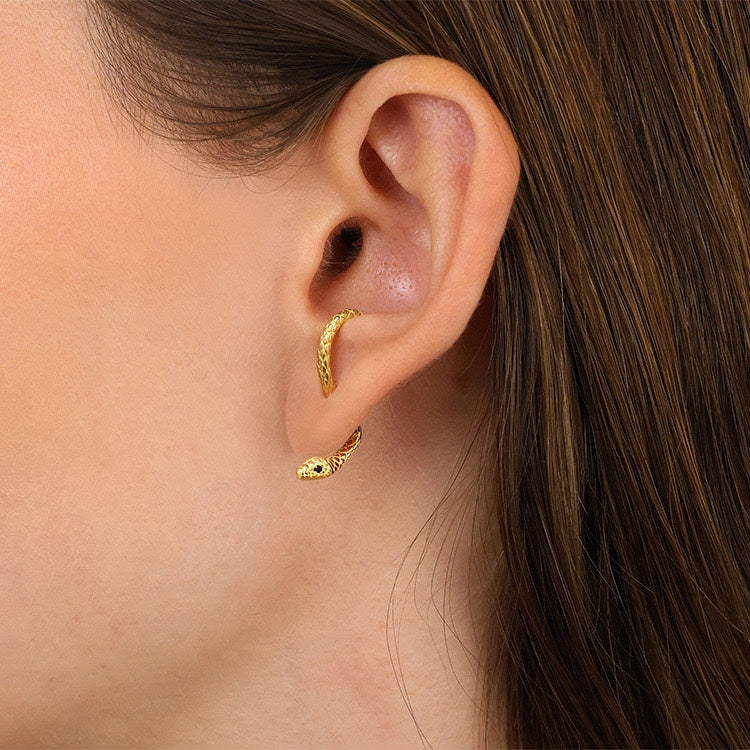Earrings for Women Golden Snake Stud Earrings