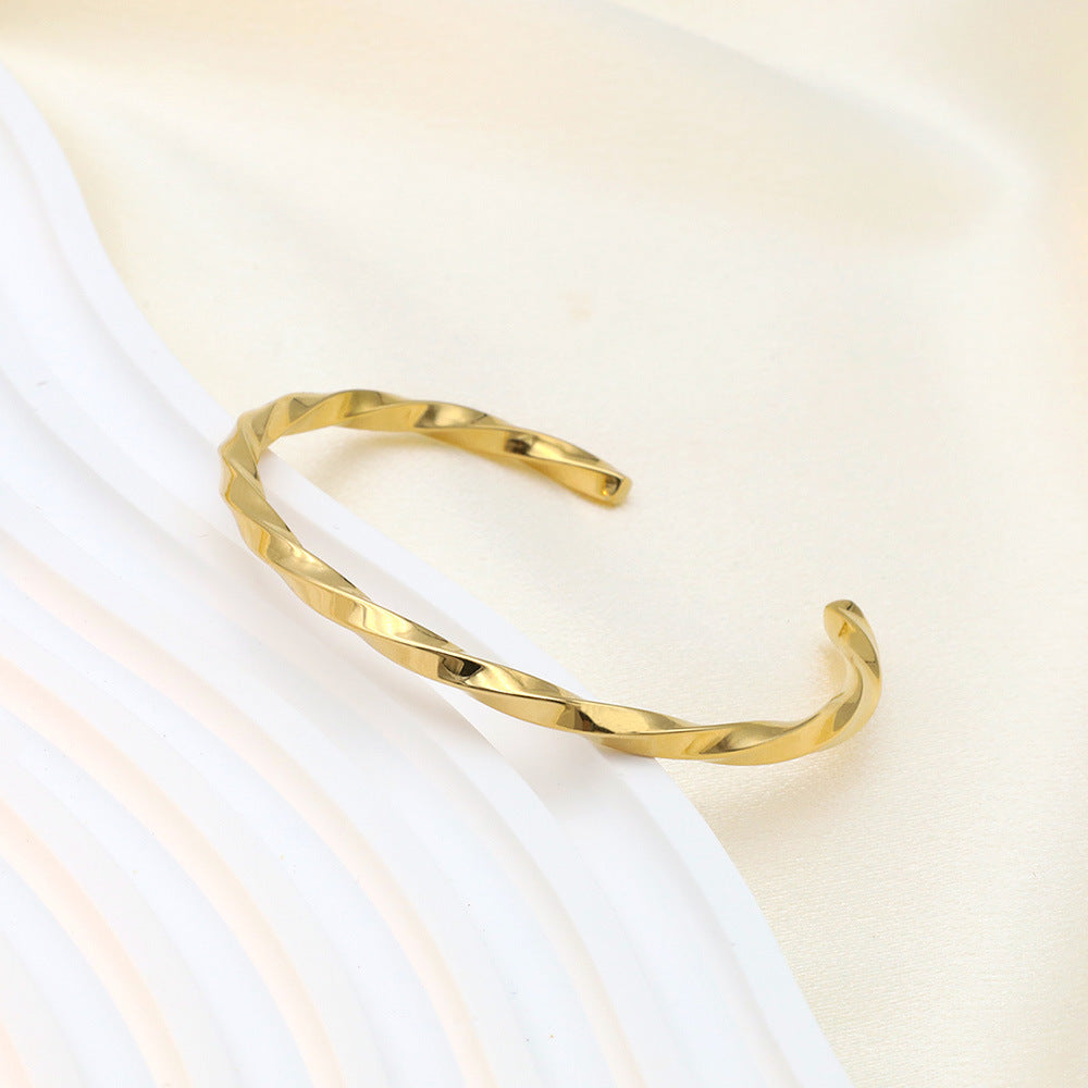 Bracelet for Women Gold C-shaped Opening Bracelet Silver Tennis Bracelets