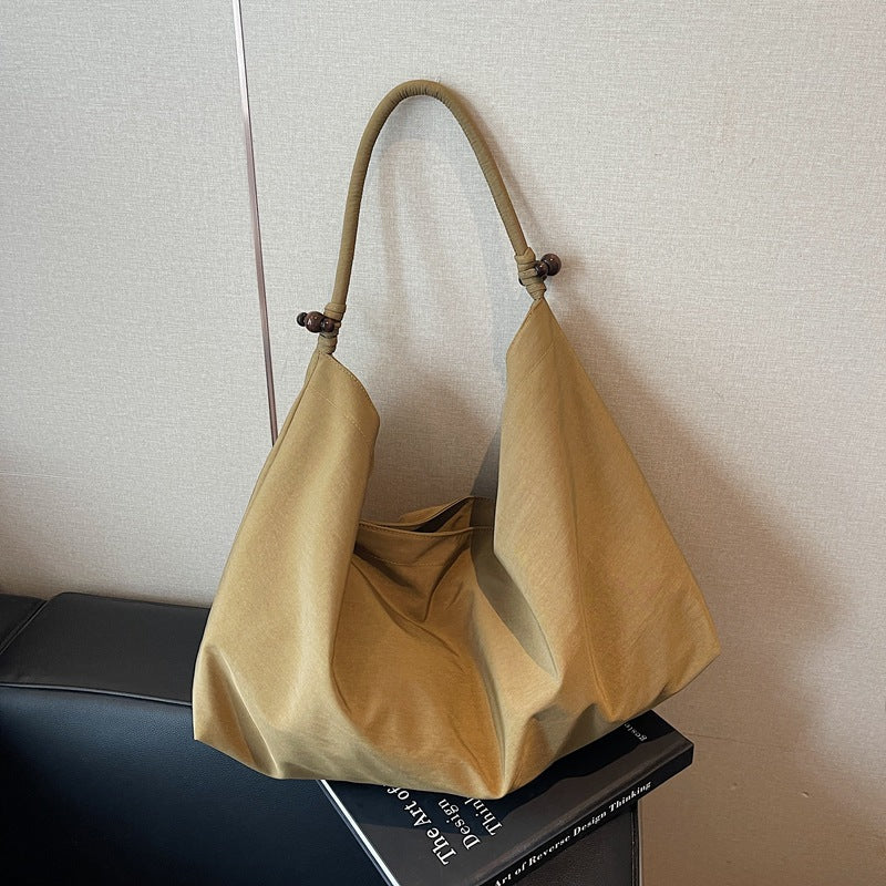 Large capacity bag for women 2025 new trendy autumn and winter Korean lazy style lightweight cloth bag for leisure commuting shoulder bag
