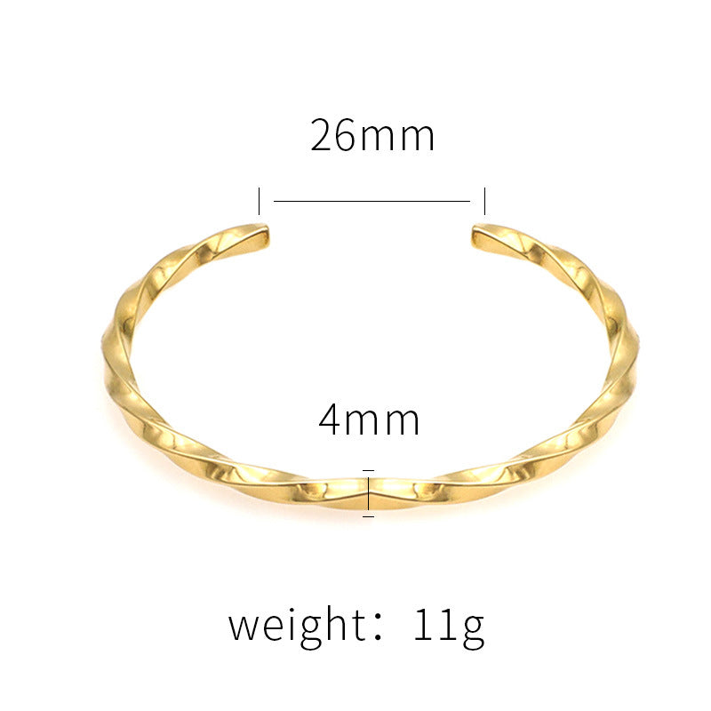 Bracelet for Women Gold C-shaped Opening Bracelet Silver Tennis Bracelets