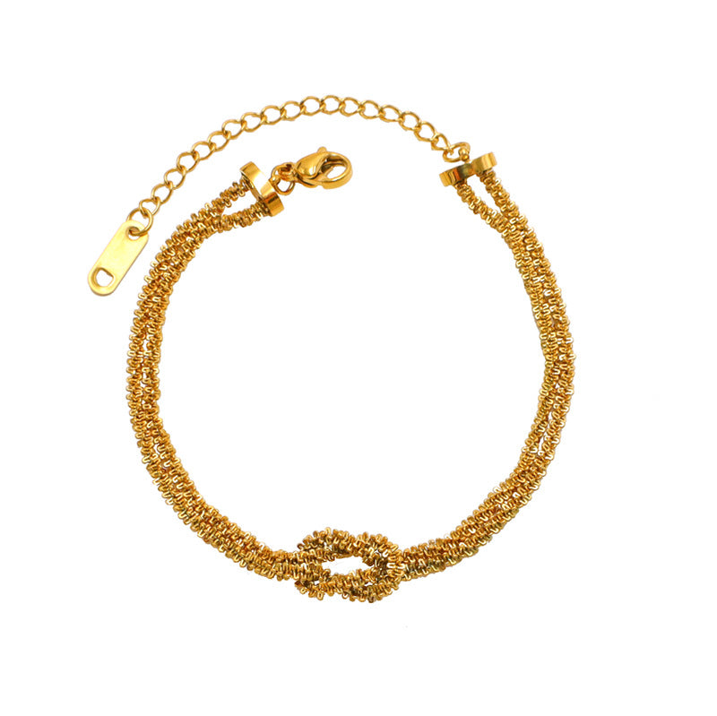 Gold Bracelet for Women Geometric Knotted Bracelet Silver Women's Jewelry