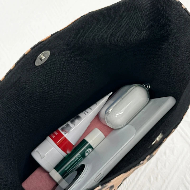 Leopard Print Canvas Reusable Grocery Tote Bags Women Shoulder Handbag Crafts Shopping Bags Gifts for Women Birthday Christmas