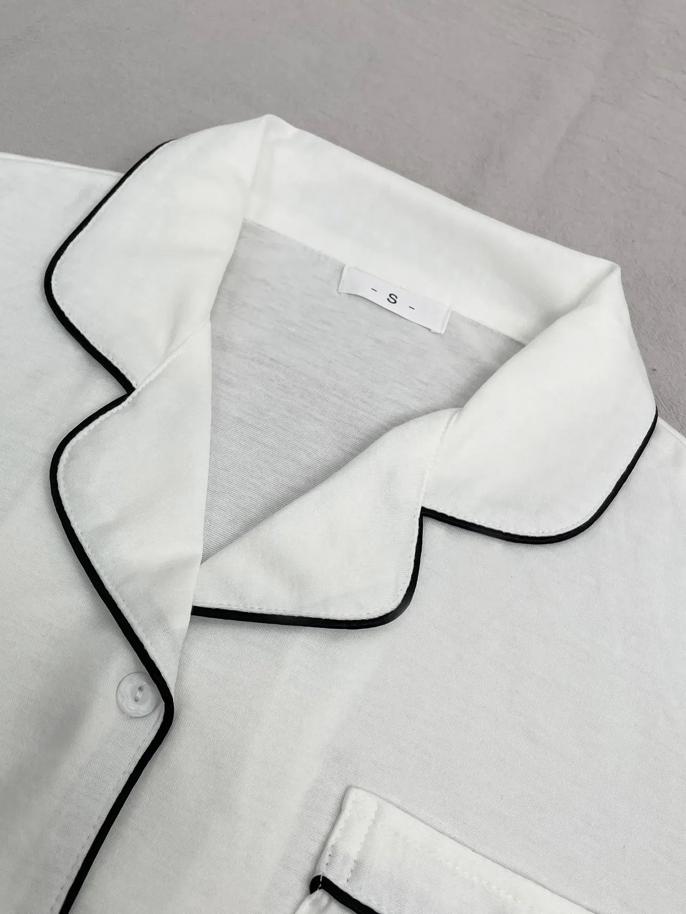 Solid Women Pajama Sets Short Sleeves Front Button Top & Full-Length Pants 2 Piece Letter Print Female Sleepwear Nightwear