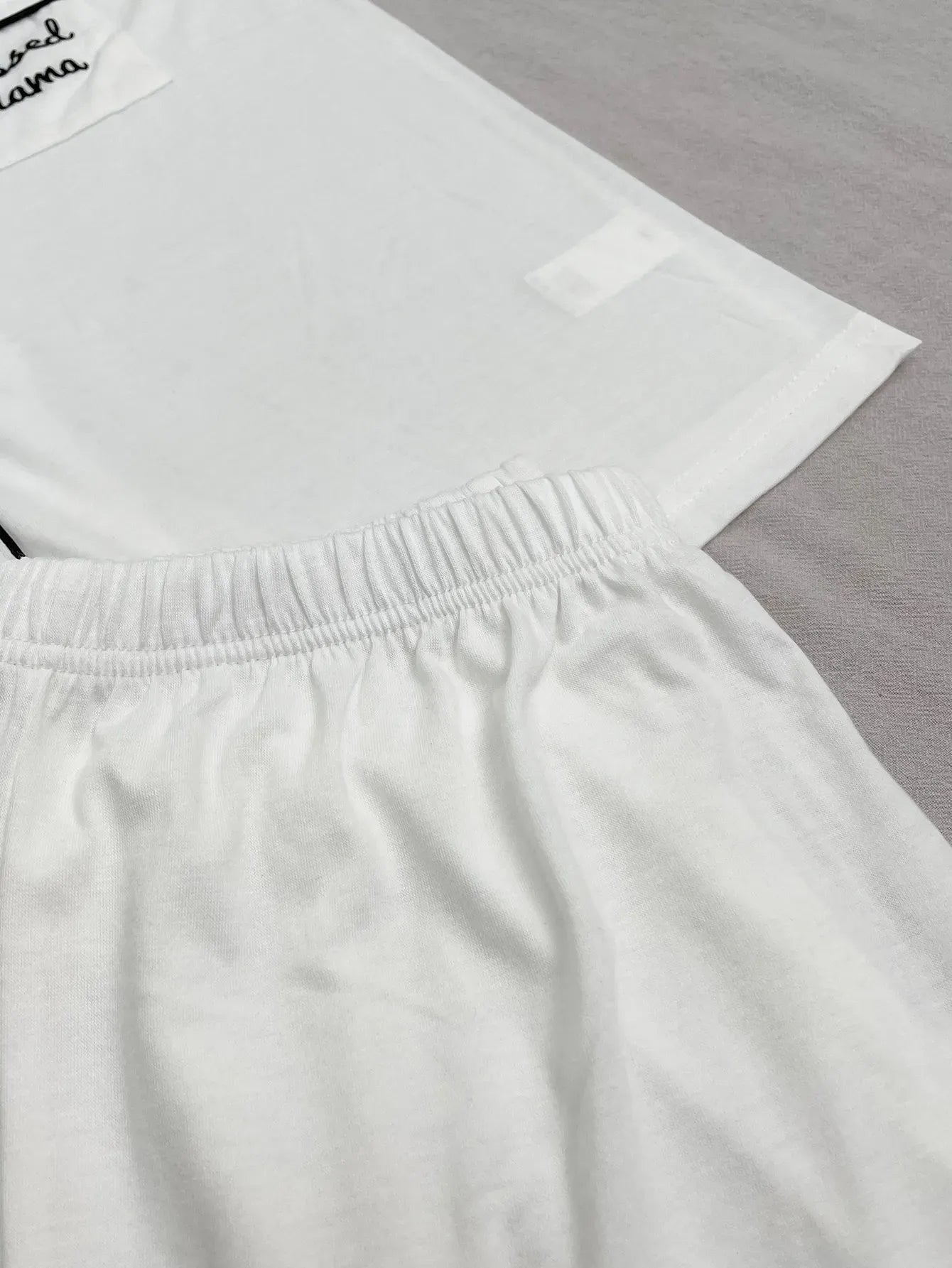 Solid Women Pajama Sets Short Sleeves Front Button Top & Full-Length Pants 2 Piece Letter Print Female Sleepwear Nightwear