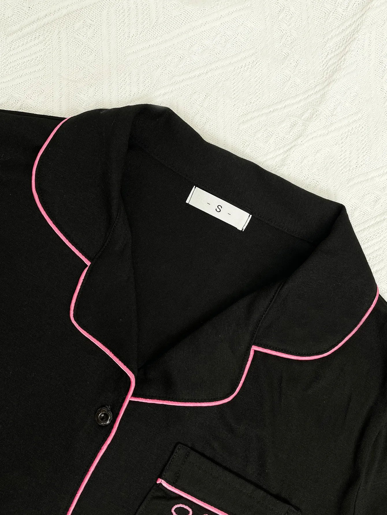 Summer Women's Pajamas Sets Short Sleeve Notched Collar Front Button Top & Elastic Waist Ruffle Shorts Loungewear Sleepwear