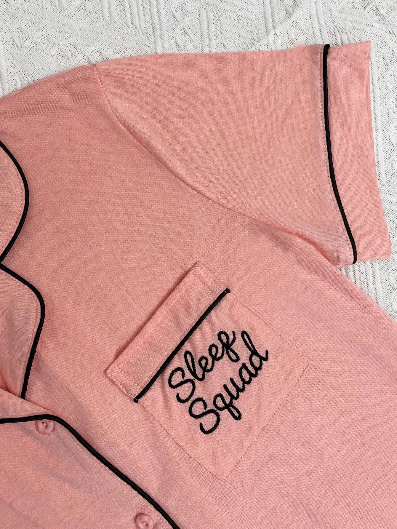 Summer Women's Pajamas Sets Short Sleeve Notched Collar Front Button Top & Elastic Waist Ruffle Shorts Loungewear Sleepwear