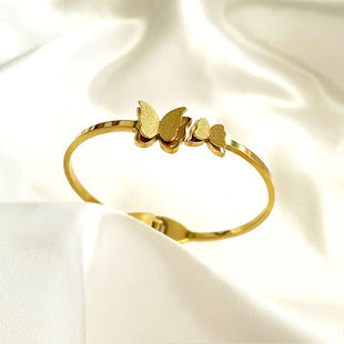 Bracelet for Women Golden Butterfly Charm Bangle