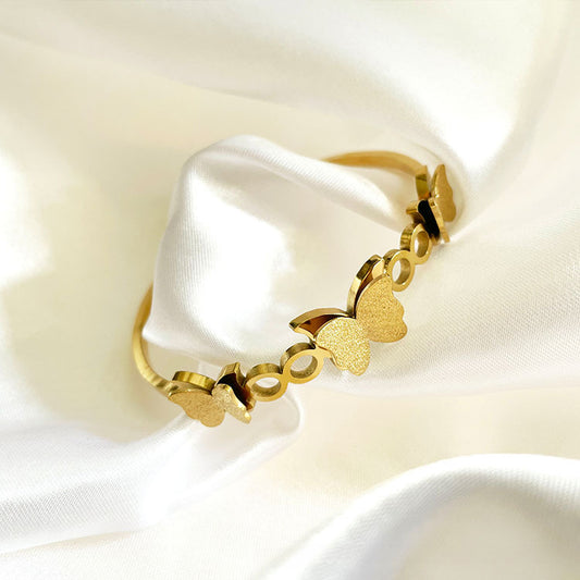 Bracelet for Women Golden Butterfly Charm Bangle