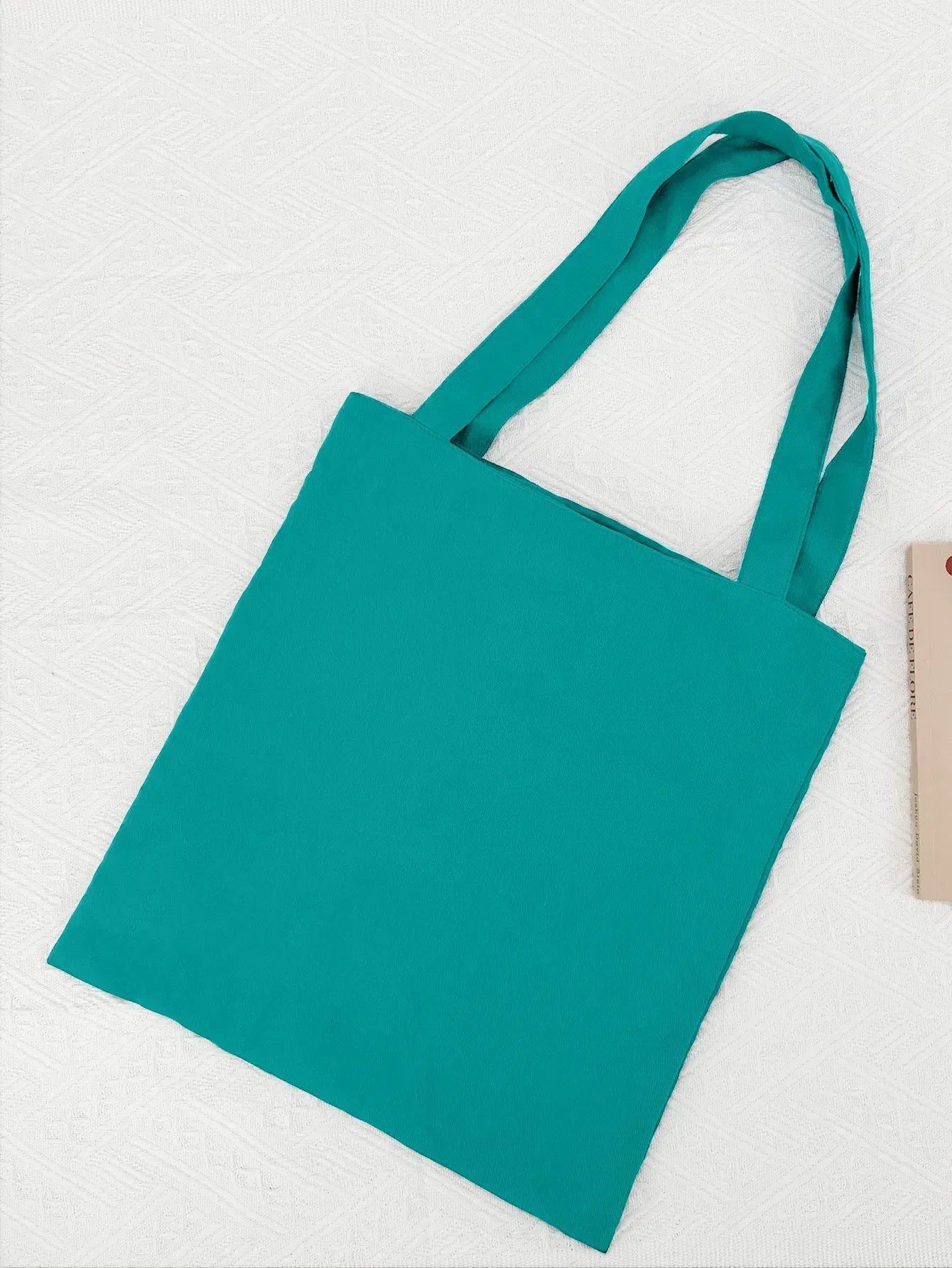 Letter Print Canvas Reusable Grocery Tote Bag Fenale Shoulder Handbag Crafts Shopping Bags Gifts for Women Birthday Christmas