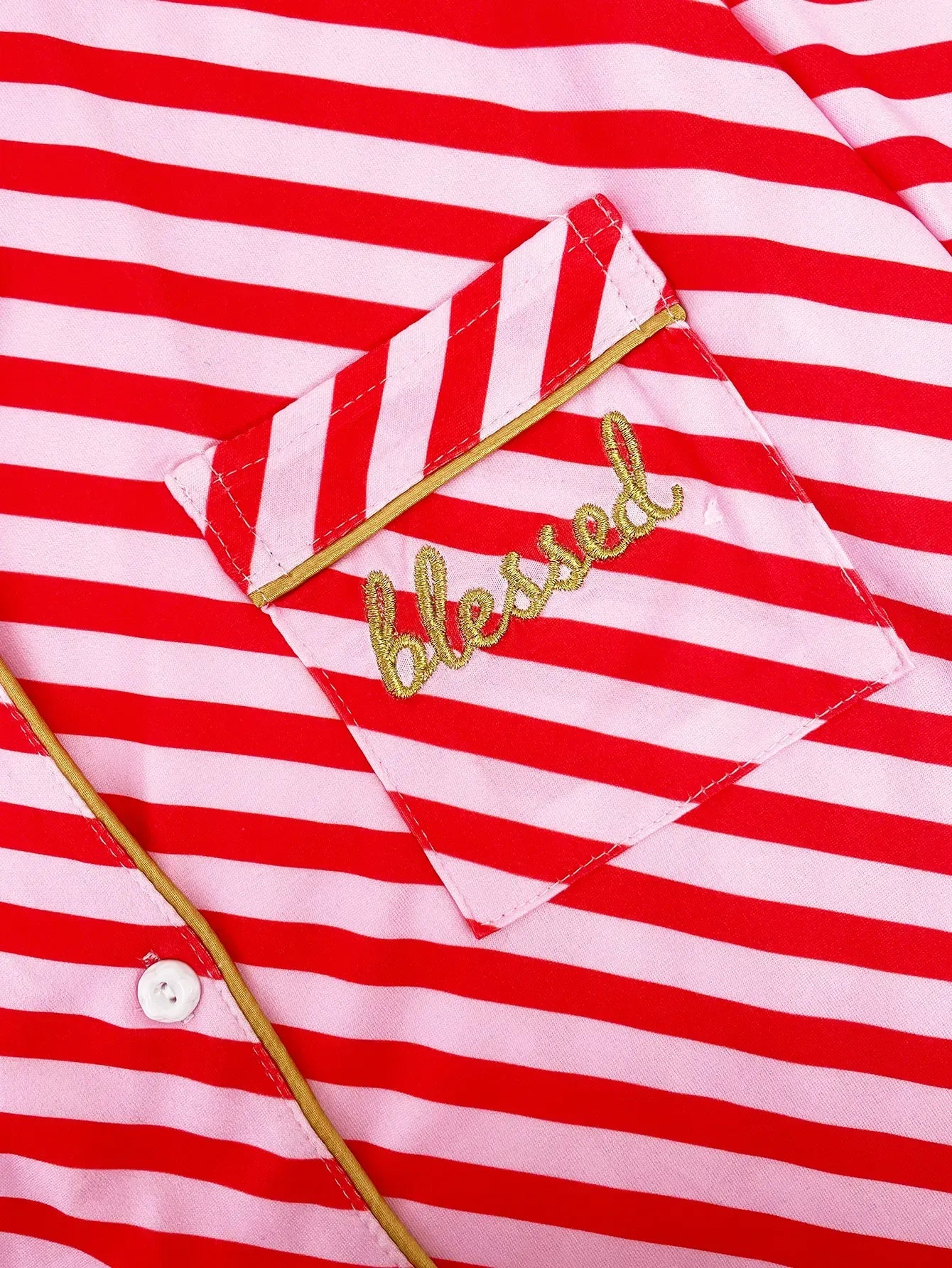 Striped Women Pajama Set Long Sleeves Turn Down Collar Top & Full-length Pants Female 2 Pieces Sleepwear Nightwear Homewear