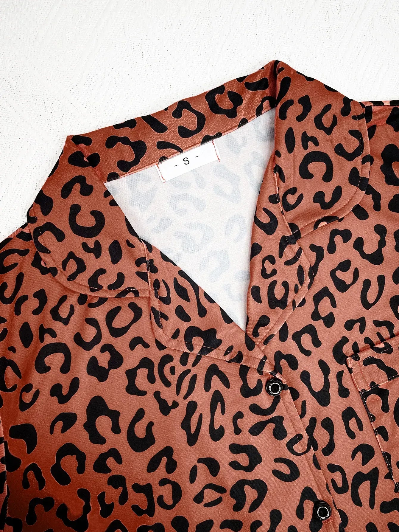 Heart Print Women Pajamas Set Short Sleeve Front Button Tops & Long Pants Female 2 Pieces Notched Collor Sleepwear Nightwear