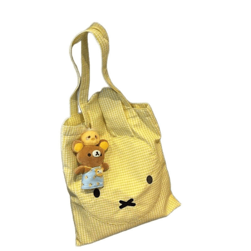 New Little Rabbit Miffy Canvas Bag Summer Single Shoulder Crossbody Bag Women's Commuter Handbag Fashion Versatile Bag