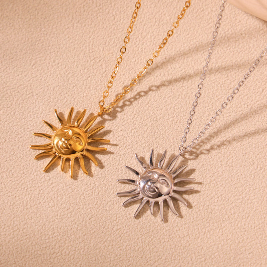 Gold Necklace for Women Sun Goddess Pendant Necklace Women's Jewelry