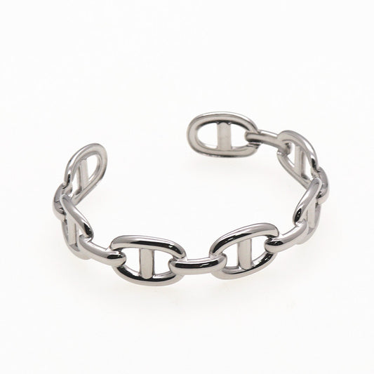 Gold Bracelets for Women Silver Pig's nose Tennis Bracelet for Girl