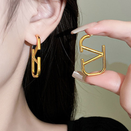 Earrings for Women Letter Geometric Gold Earrings Women's Jewelry