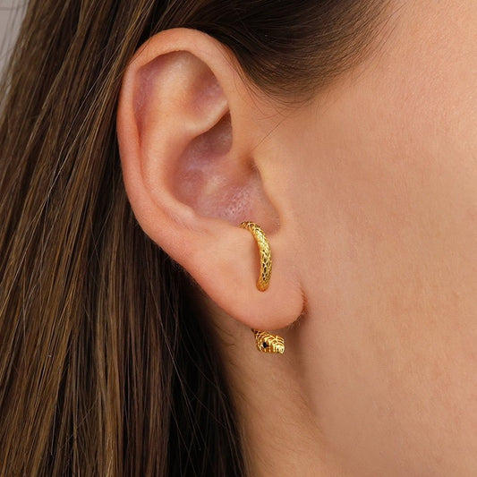 Earrings for Women Golden Snake Stud Earrings