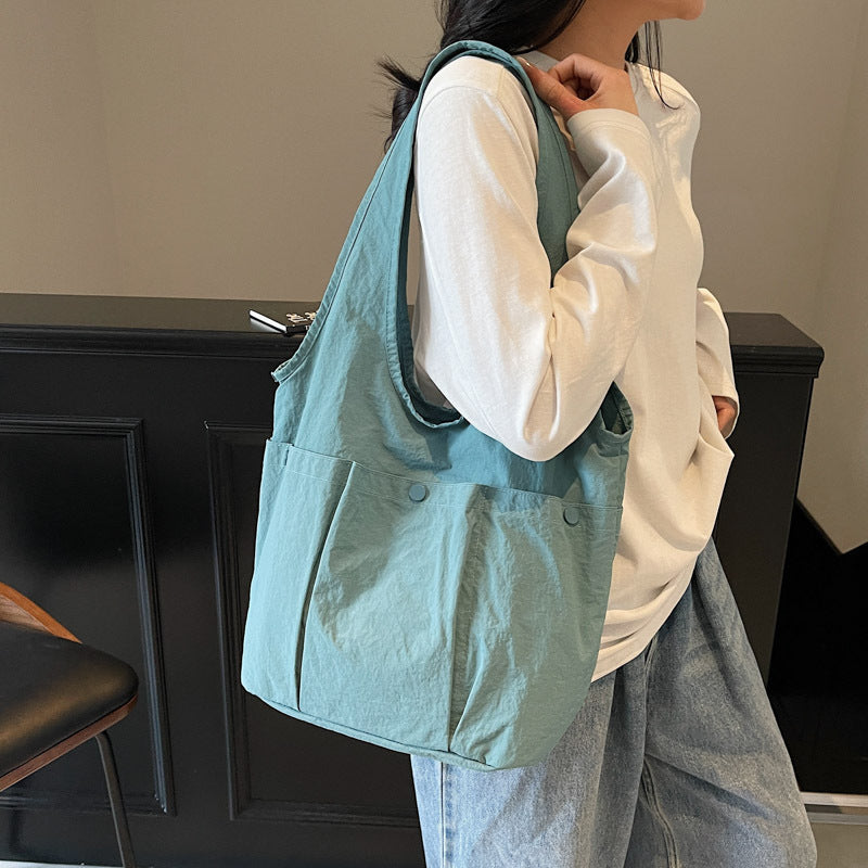 2025 Spring New Trendy Women's Fashion Shoulder Tote Bag - Simple, Stylish, and Spacious with a Casual Texture