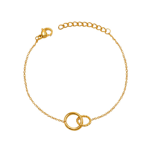 Gold Bracelet for Women Geometric Double-loop Bracelet Women's Jewelry