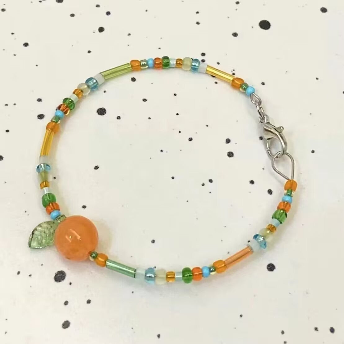 Bracelet for Women "Bitter Citrus" Beaded Bracelet Women's Jewelry