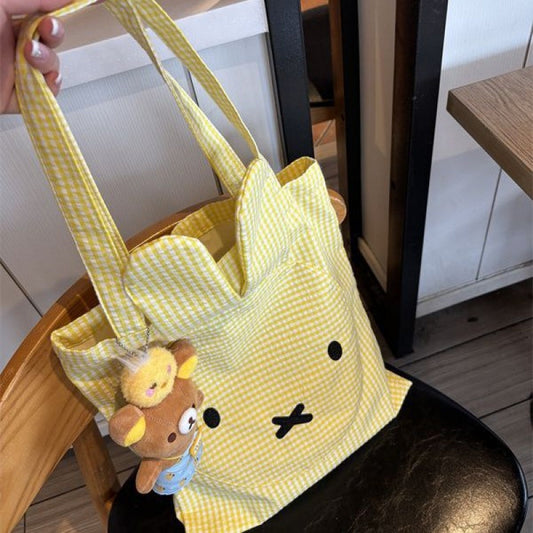 New Little Rabbit Miffy Canvas Bag Summer Single Shoulder Crossbody Bag Women's Commuter Handbag Fashion Versatile Bag