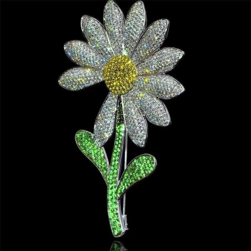 Lovely Daisy Brooch Corsages Pins for Women Suits Accessories