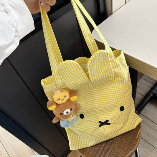 New Little Rabbit Miffy Canvas Bag Summer Single Shoulder Crossbody Bag Women's Commuter Handbag Fashion Versatile Bag