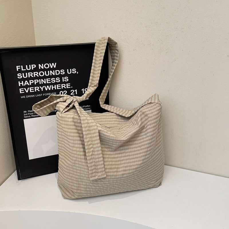 2025 New Korean Simple Bag Shoulder Bag Women's Large Capacity Tote Bag Versatile Trendy Casual Commuter Crossbody Bag