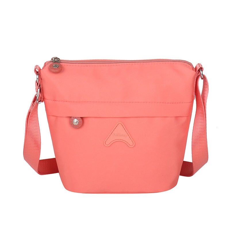 2025 new women's bag nylon cloth shoulder bag simple and fashionable crossbody bag large capacity lightweight bucket bag for women