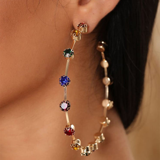 Earrings for Women Rainbow Crystal Drop Earrings