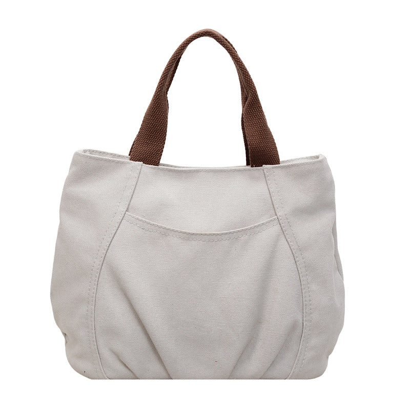 2025 vintage canvas handbag autumn small bag simple casual canvas bag women's canvas bag handbag fashion