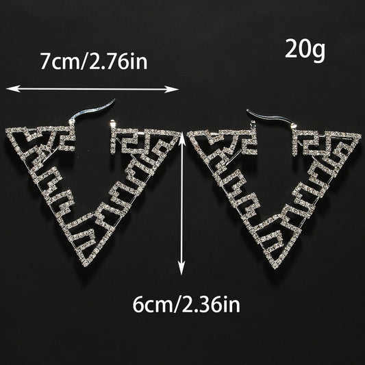 Earrings for Women Triangular Geometric Earrings Silver Women's Jewelry
